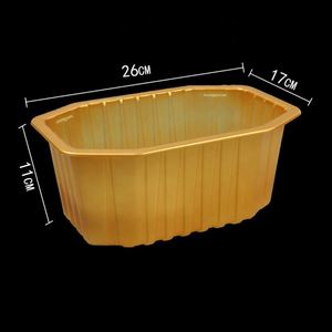 Caja de Plástico Laminado Dorado para Comida para Llevar, Conservación de Pollo Entero, para Uso con Carne y Fruta - Product Image 1