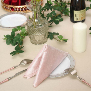 Serviettes en tissu de fromage Blush classiques en coton personnalisable pour le dîner et la table de mariage Touche personnalisée - Product Image 4