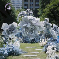 Décorations de mariage élégantes de fleurs en papier géantes Décorations de mariage élégantes et luxueuses