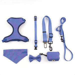 人気デザイン 7-in-1 XS-L 通気性抜群 犬猫ペット用ハーネスとリードセット 高品質 グリーン レッド ブラック ブルー 犬用ハーネス - Product Image 4