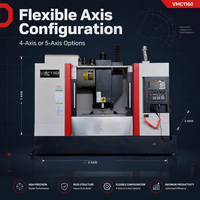 Centre d'usinage vertical CNC 5 axes robuste VMC1160 avec système de commande GSK, broche simple et guides linéaires taïwanais à vendre