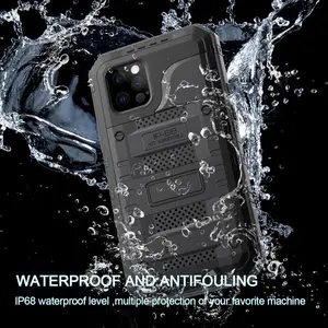 For Apple 15/14 Phone 7/X/XR Waterproof Case 11/12/13 Outdoor Sports Metal Case