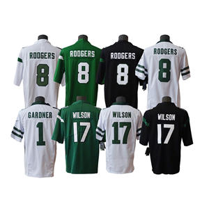2025 EN İYİ Kalite Dikişli Amerikan Futbolu Formaları 8 Aaron Rodgers 1 Sauce Gardner 17 Garrett Wilson Jets Futbol Forması - Product Image 1
