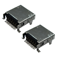 USB-SAMSUNG-12PF-DS Mini USB Konektor Perempuan 12 Pin SMT Melalui Lubang Sudut Kanan Mini USB 2.0 Tipe A