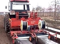 Semoir à pommes de terre à double sillage et quatre rangs, espacement réglable, multifonctionnel, intégrant semis, fertilisation et creusement de fossés, haute efficacité