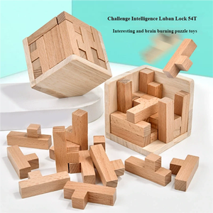 ตัวต่อเลโก้ 3 มิติ รูปทรงตัว T แบบแม่เหล็ก ทำจากไม้ ฝึกสมอง ปริศนาเรขาคณิต ของเล่นเสริมพัฒนาการ ท้าทายไอคิว สำหรับเด็กอายุ 14 ปีขึ้นไป ขนาด 10*10*10 - Product Image 2