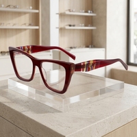 Montures de lunettes œil-de-chat Flowerfour en acétate, montures optiques à bordure complète, lunettes de mode unisexe pour usage quotidien