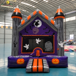 Aurora - Vente flash - Petit trampoline commercial écologique en PVC, taille/couleur personnalisable, trampoline pour tout-petits, château gonflable tie-dye blanc - Product Image 1