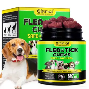 Oimmal Hot Sale 30 Soft Chews Natürliche Hunde floh-und Zecken kontroll ergänzung Floh-und Zecken behandlung Prävention Kauen für Hunde