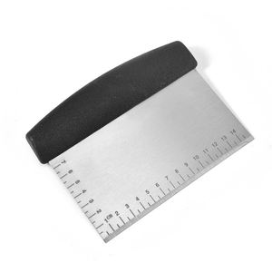 Grattoir à pâte à pizza en acier inoxydable de 6 pouces avec échelle de mesure, prix d'usine en gros personnalisé - Product Image 2