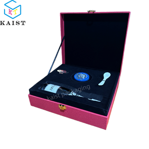 Boîte cadeau personnalisable pour champagne au caviar rouge |   Boîte de présentation haut de gamme pour la Saint-Valentin avec impression de logo, boîte avec espace pour un pack de glace - Product Image 2