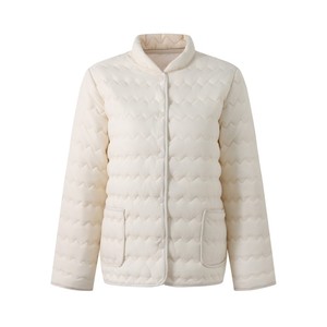Vêtements <span class=keywords><strong>d</strong></span>'extérieur chics pour femmes, <span class=keywords><strong>manteau</strong></span> court matelassé avec surpiqûres ondulées, élégant, <span class=keywords><strong>chaud</strong></span> et confortable pour toute la journée - Product Image 6