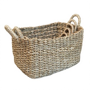 Cesta Plegable de Mimbre Natural Ecológica con Asa para Almacenamiento en el Hogar - Product Image 1