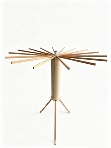 Séchoir <span class=keywords><strong>à</strong></span> <span class=keywords><strong>linge</strong></span> pieuvre pliable avec bras en bois naturel, gain de place, portable, sur pied, pour petite salle de bain, organisateur de vêtements - Product Image 2