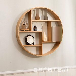Wooden Floating <b>Shelf</b> Circular <b>Wall</b> <b>Mounted</b> Storage Rack Multi Layer Display <b>Shelves</b> For Entryway Decorative Organizer - Product Image 1