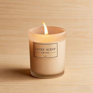 Frascos de vidrio para velas con diseño de lujo, acabado mate, tapas, logotipo personalizado y empaque. - Product Image 4