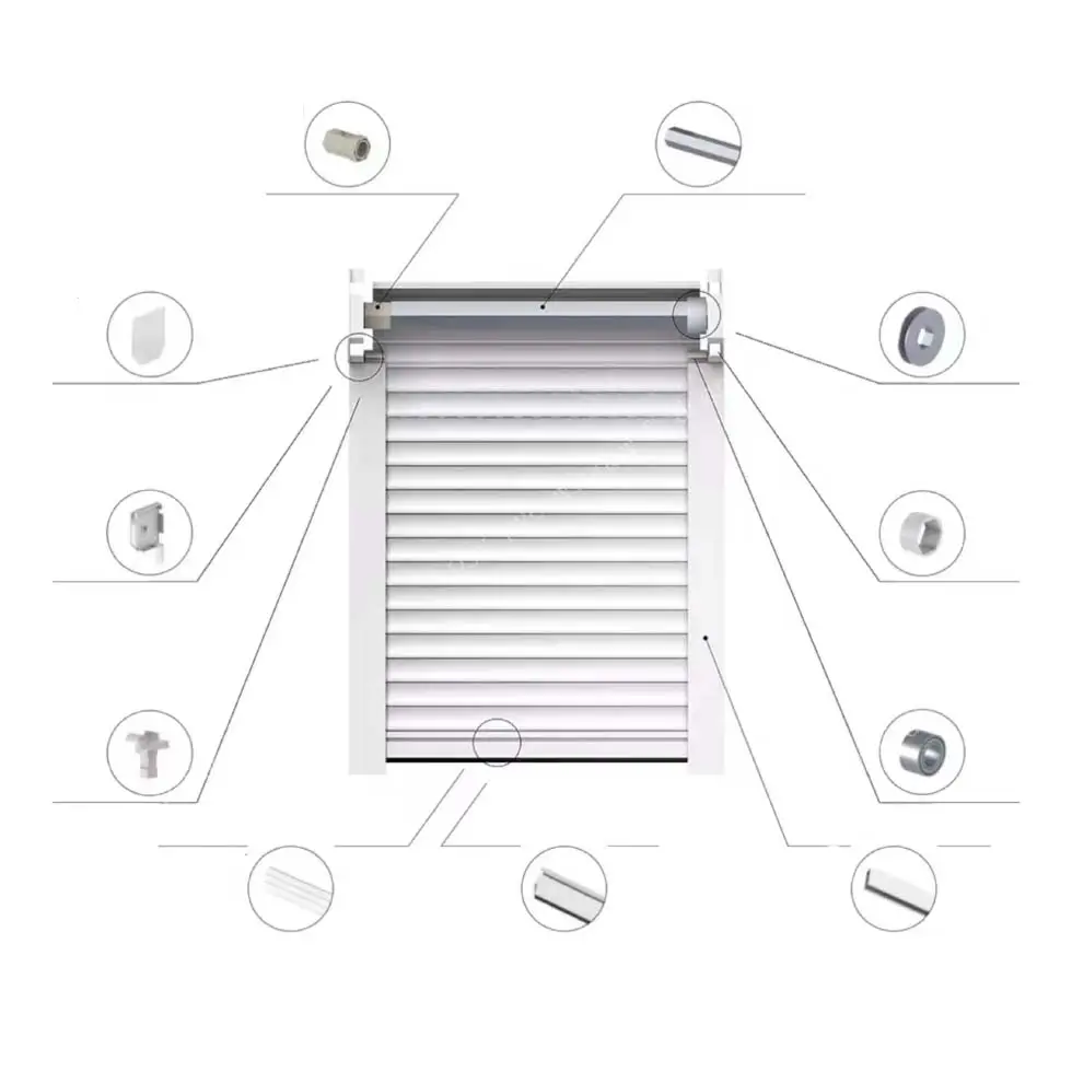 Persiana enrollable eléctrica de aluminio para ventana y puerta, alta calidad, fábrica de China
