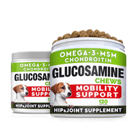 Granulés de Glucosamine 100% Naturelle Premium pour Chiens et Animaux de Compagnie, avec Huile de Chanvre, Curcuma, MSM, Vitamines E, Chondroïtine – Supplément pour Soulager les Douleurs Articulaires (Hanches)