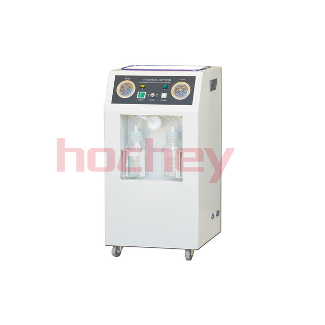 Hochey Medical Hot Sales Portable Suction Machine Medical Suction Pump Double Bottles Phlegm Suction Unit