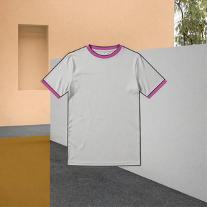 230g Heavyweight 100% Cotton Ringer <b>T</b>-<b>Shirt</b> Short Sleeve O-Neck Loose Fit for <b>Men</b> Streetwear - Product Image 3