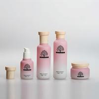 Ensemble de soins de la peau de luxe YIHUI Glass, emballage cosmétique, flacon carré plat, pot, tonique, lotion, essence, sérum, crème, bouchon à vis, logo personnalisé