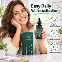 Gouttes liquides tout-en-un pour le soutien de la thyroïde avec iode, L-Tyrosine et Ashwagandha pour l'énergie et la santé immunitaire – Complément alimentaire OEM & ODM
