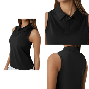 New High Quality Women's <b>Sleeveless</b> <b>Golf</b> Shirts Tank <b>Tops</b> Polo Racerback Tennis With Collar Vest Collared <b>Golf</b> Polo - Product Image 4