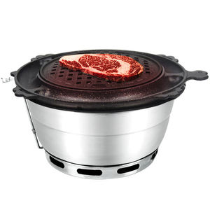 Horno de <span class=keywords><strong>barbacoa</strong></span> de interior comercial integrado coreano, parrilla de <span class=keywords><strong>barbacoa</strong></span> de <span class=keywords><strong>carbón</strong></span> de mesa <span class=keywords><strong>para</strong></span> fiestas en el jardín al aire libre con <span class=keywords><strong>bandeja</strong></span> <span class=keywords><strong>para</strong></span> hornear de 330mm - Product Image 2