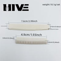 HIVE Wholesale White 49*9*6MM Ox Bone 12 String Guitar Nut for 12 String Guitar