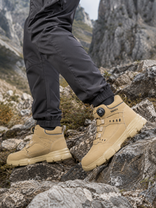 Chaussures de travail de sécurité imperméables pour hommes, avec embout en acier anti-écrasement, résistantes aux perforations, bottes de protection avec fermeture à cadran - Product Image 5