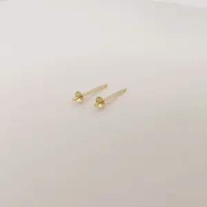 Produção de joias diy, acessório de brincos 18k em ouro real