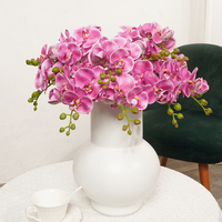 Direkt vom Hersteller: 50cm Seiden-Kunstorchidee mit 5 Köpfen, Hochwertige Simulationsblumen für Erntedank, Abschlussfeier und Chinesisches Neujahr