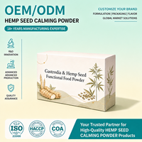 Poudre Apaisante aux Graines de Chanvre OEM ODM Marque Privée Vente en Gros Astragale Graine de Pêche Pétales de Rose Soin Nocturne pour le Soutien du Sommeil