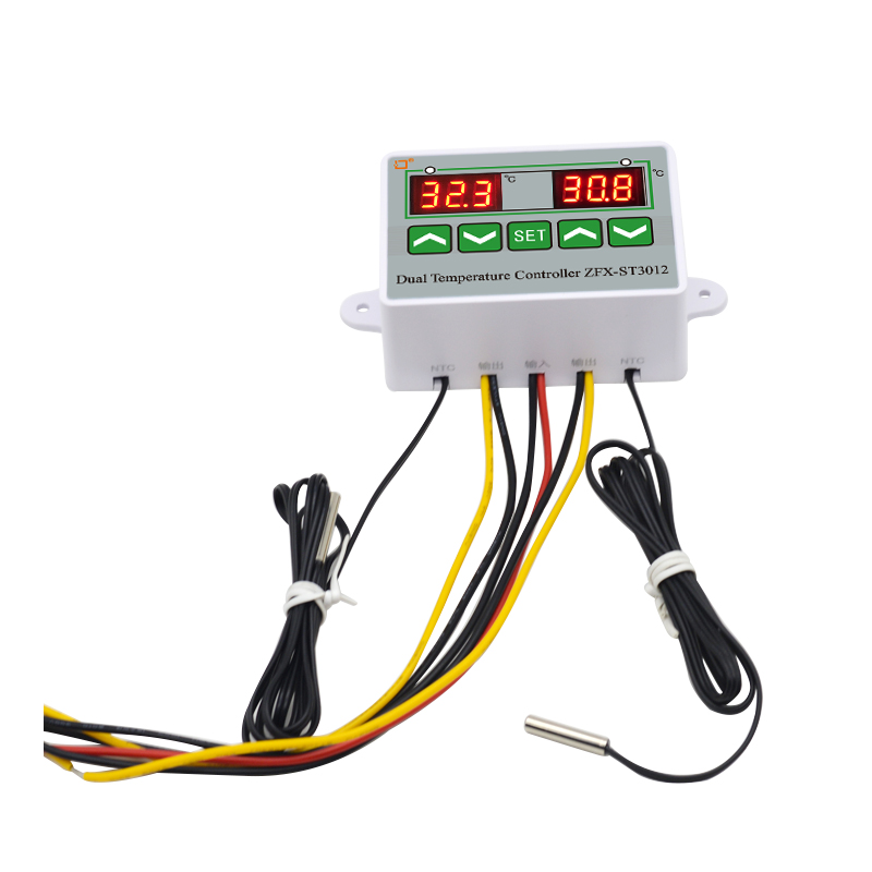 Microcomputer intelligent digital thermostat dual display DC12VV temperature control switch ZFX-ST3012(图5)