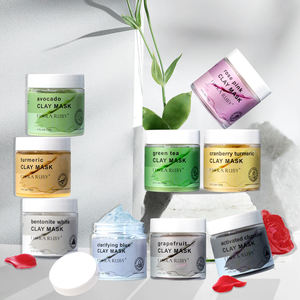Mascarilla Facial Orgánica de Belleza de Marca Privada OEM ODM con 9 Tipos de Arcilla: Rosa, Arándano, Aguacate - Product Image 1