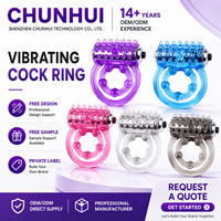 Anillos Vibradores para Pene al por Mayor, Anillo Doble para Pene con Potente Vibrador de Bala, Marca Privada OEM