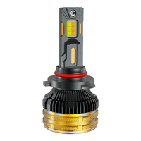 Phare LED de voiture laser trois couleurs avec 4 tubes en cuivre 200W décodeur Canbus haute puissance H4/H7/H11 200W plus lumineux Hi/Lo nouveau