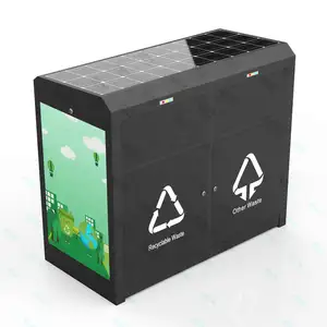 Customized New Product Golden Supplier Trash Bin Solar Powered Light Box
