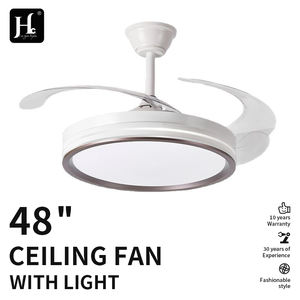 Ventilateur de plafond rétractable avec lumière LED pour chambre à coucher, décoration moderne et simple pour salon - Product Image 4