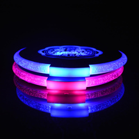 Les sous-verres ronds acryliques colorés de Waterpoof RVB allument le caboteur mené par diode électroluminescente