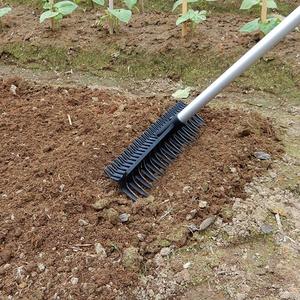 16-Tooth Dual-Function Lightweight Aluminum Telescopic Garden <b>Rake</b> Black 150cm Handle PA+FG Tines Taiwan - Product Image 3