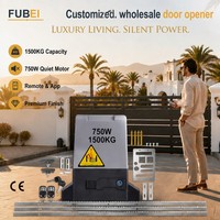 Fubei - Motor Eléctrico para Puerta Corredera de Alto Torque, 1500 kg, 750 W, con Interruptor Magnético de Límite y Dos Transmisores Remotos para Hotel