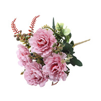 Kunstbloemenarrangement MY-Coral Pioenroos China Fabrikant Groothandel Woonkamer Buiten Bruiloft Restaurants