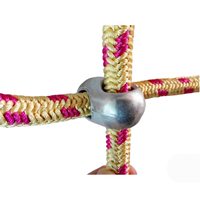 Accessoires de terrain de jeux : Fixations de corde pour filet d'escalade, boucles en aluminium en forme de 8 et en croix pour usage extérieur et intérieur en maternelle