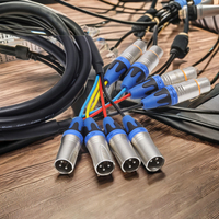 Câble XLR 4 canaux mâle à femelle pour l'éclairage de scène et le signal sonore avec gaine en PVC pour haut-parleur Microphone Speakon Connector