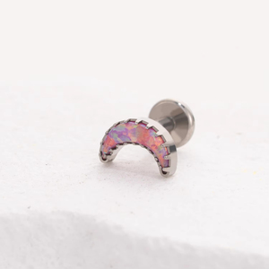 Piercing Labret in Titanio ASTM F136 con Opale Pavé, per Labbra/Orecchio/Trago/<span class=keywords><strong>Helix</strong></span>, Placcato <span class=keywords><strong>Argento</strong></span>/Oro, Classico per Bambini - Product Image 6