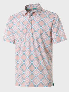 Chemises de golf décontractées pour hommes, logo OEM, tricot, manches courtes, imprimé, respirant, léger, protection solaire UPF 50+ - Product Image 6