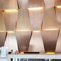 Paneles de pared 3D de aluminio decorativos de Metal de arte Interior
