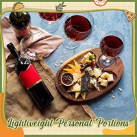 Ensemble de 6 assiettes à apéritif avec porte-verres et emplacements pour œufs, mini-planches à charcuterie, plateaux de service pour brunch, pique-niques et fêtes