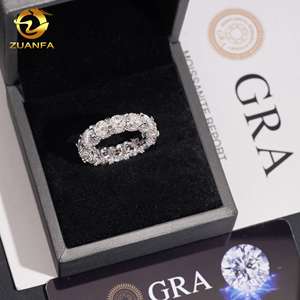 Nuovi Arrivi: Anello Moissanite dal Design Hip Hop, Test Diamante Superato, <span class=keywords><strong>Argento</strong></span> S925, Anello da <span class=keywords><strong>Uomo</strong></span> con Diamanti Incastonati - Product Image 3